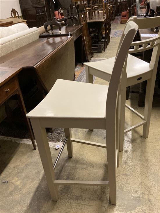 A pair of Neptune bar stools, height 102cm